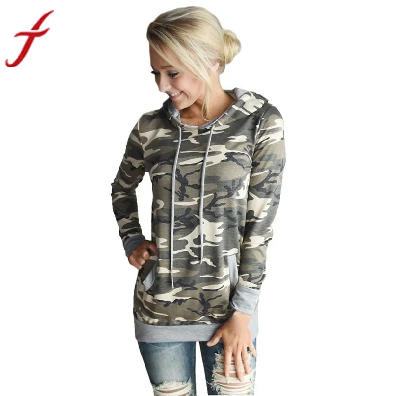 Value Deals Womens Blouse Camouflage Printing Pocket Hoodie Long Sleeve Hooded Pullover Tops Femme Blouses #LSIW Value Deals Womens Blouse Camouflage Printing Pocket Hoodie Long Sleeve Hooded Pullover Tops Femme Blouses #LSIW
