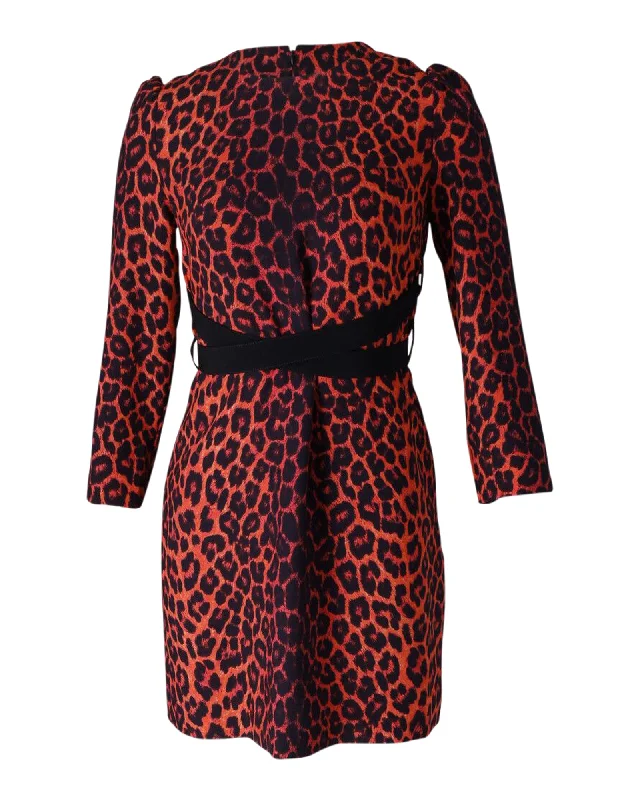 Price Reduction Victoria Beckham Printed Dress in Animal Print Polyester