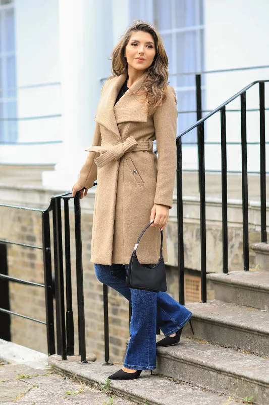 Reduced Prices Double Second Wool Blend Wrap Coat