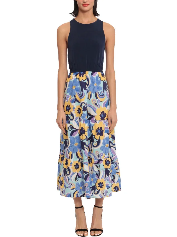 Savings Spectacular Womens Cotton Floral Print Fit & Flare Dress