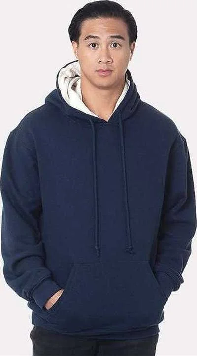 Year-End Sale Bayside 930 USA-Made Super Heavy Thermal Lined Hooded Sweatshirt - Navy Cream Year-End Sale Bayside 930 USA-Made Super Heavy Thermal Lined Hooded Sweatshirt - Navy Cream