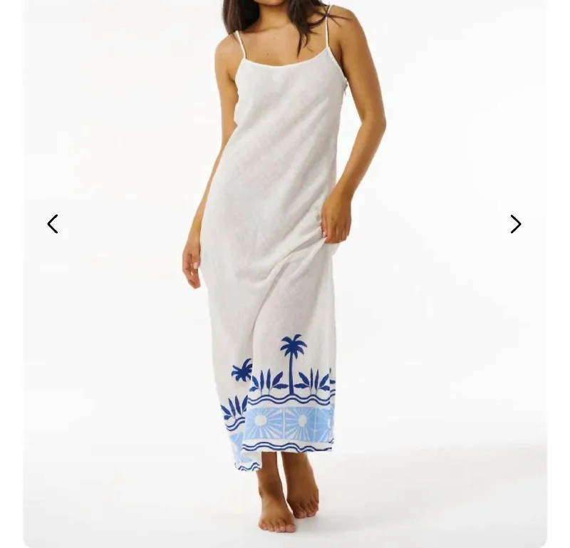 Online Exclusive Santorini Sun Printed Maxi Dress In 70 Blue