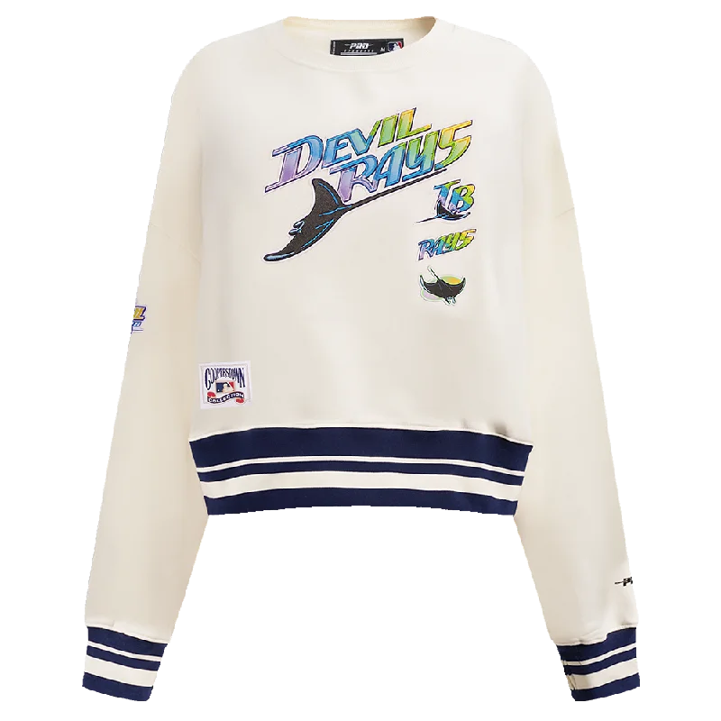 Price Slash SUDADERA DE CUELLO REDONDO MLB TAMPA BAY RAYS RETRO CLASSICS PARA MUJER Price Slash SUDADERA DE CUELLO REDONDO MLB TAMPA BAY RAYS RETRO CLASSICS PARA MUJER