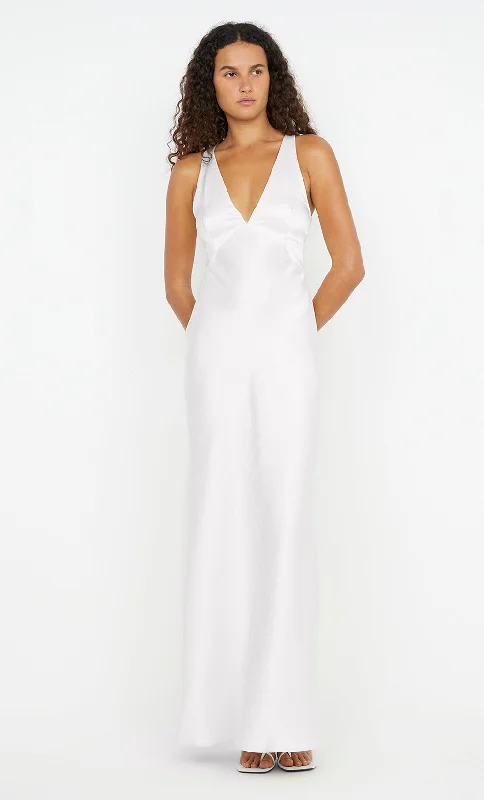 Season Finale Sale THE DREAMER V NECK DRESS - IVORY