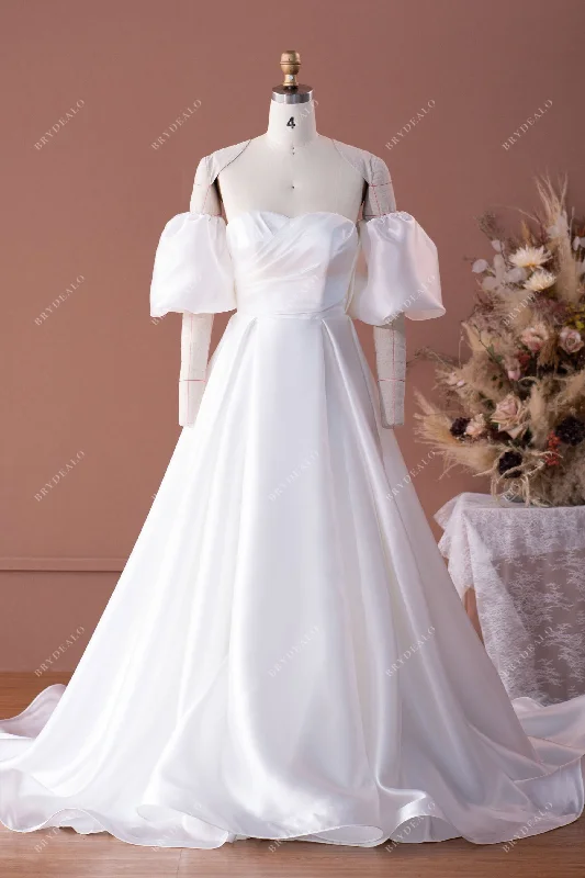 Deep Discounts Designer Organza Off-shoulder A-line Bridal Dress
