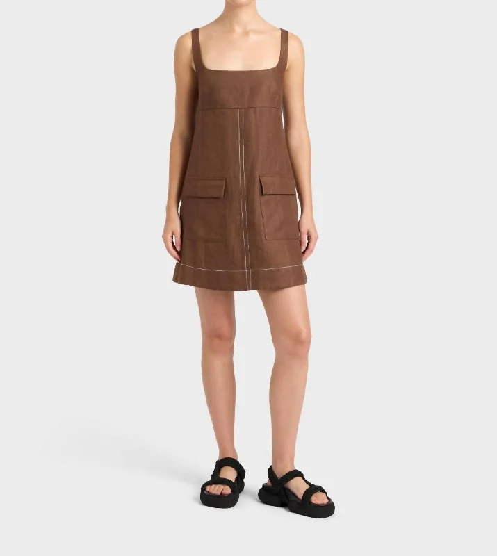 Deal Zone Varenna Mini Dress In Cocoa