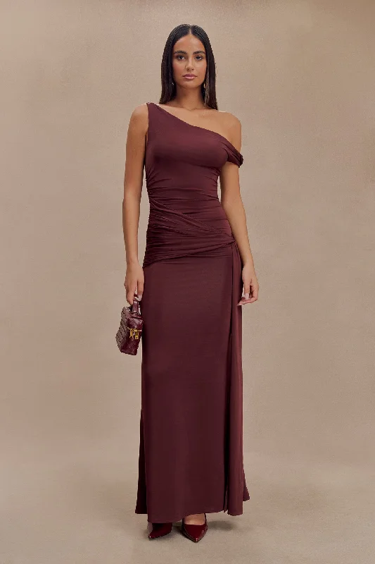 Lowest Price Aisnley Slinky Fishtail Maxi Dress - Mahogany