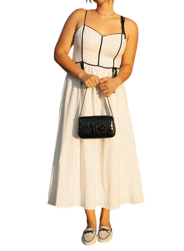 Doorbuster Deal Polka Dot Dress In White