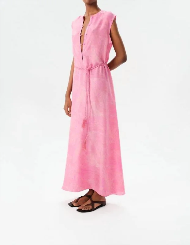 New Deals Serrano Williams Sleeveless Maxi Dress In Fuschia Vibes 99
