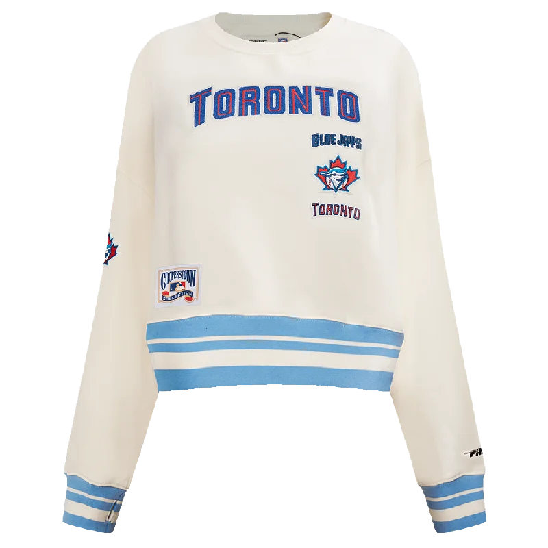 Shop and Save SUDADERA DE CUELLO REDONDO MLB TORONTO BLUE JAYS RETRO CLASSICS PARA MUJER