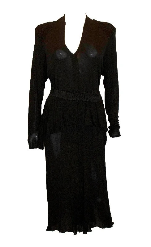 Price Drop Vintage Janice Wainright Black Dress
