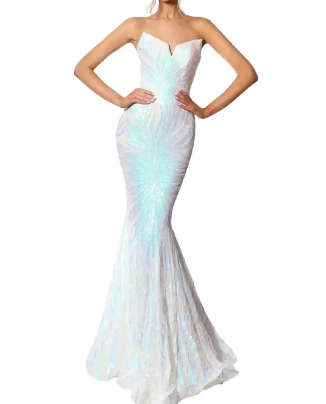 Instant Savings Long Strapless Mermaid Prom Dress In Ivory