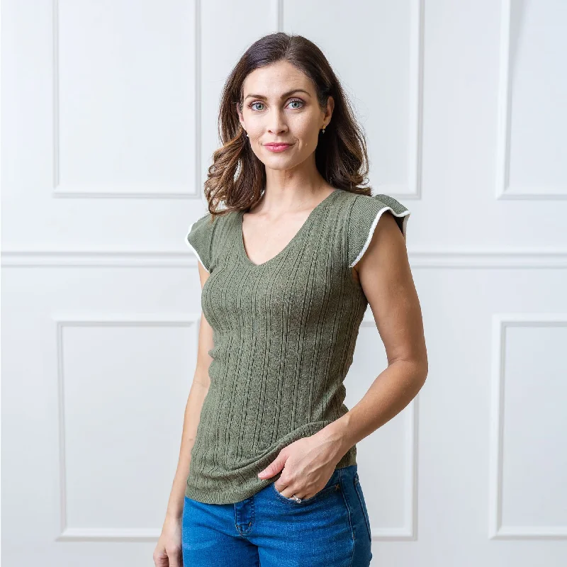 Exclusive Savings Flutter Sleeve Sweater Top