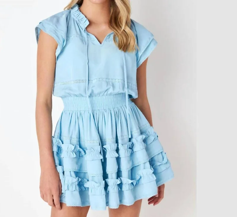 Exclusive Savings Loretta Lace Dress Jr In Sky Blue