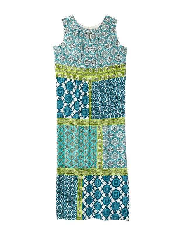 Stock Clearance Duncan Town Maxi | Azure Blue / Kelly Green