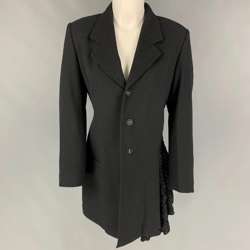 Bargain Bin REI KAWAKUBO Size M Black Wool Mixed Fabrics Jacket