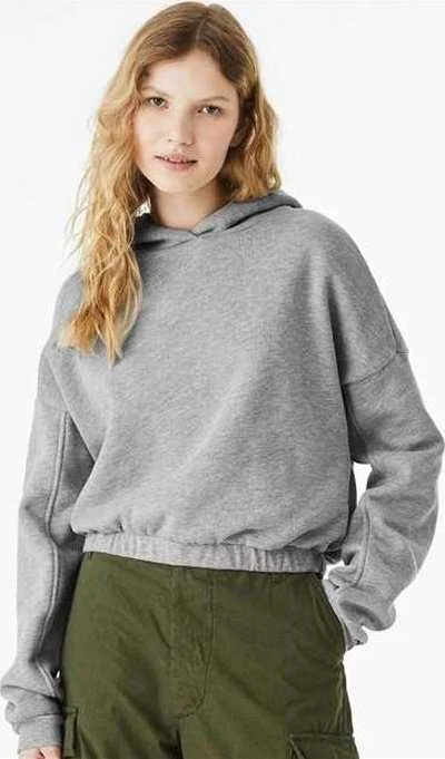 Amazing Deals Bella + Canvas 7506 FWD Fashion Women's Sponge Fleece Cinched Bottom Hoodie - Athletic Heather Amazing Deals Bella + Canvas 7506 FWD Fashion Women's Sponge Fleece Cinched Bottom Hoodie - Athletic Heather