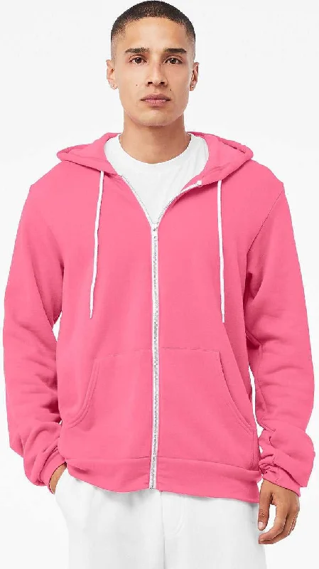Quick Sale Bella + Canvas 3739 Unisex Sponge Fleece Full-Zip Hoodie - Heather Charity Pink Quick Sale Bella + Canvas 3739 Unisex Sponge Fleece Full-Zip Hoodie - Heather Charity Pink