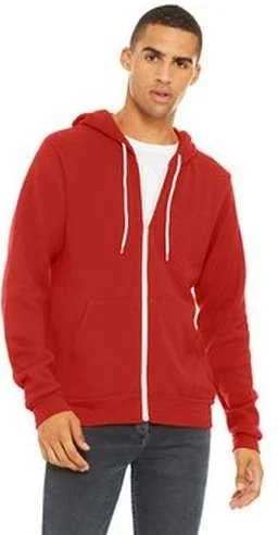 Instant Discount Bella + Canvas 3739 Unisex Poly-Cotton Fleece Full-Zip Hooded Sweatshirt - Red Instant Discount Bella + Canvas 3739 Unisex Poly-Cotton Fleece Full-Zip Hooded Sweatshirt - Red