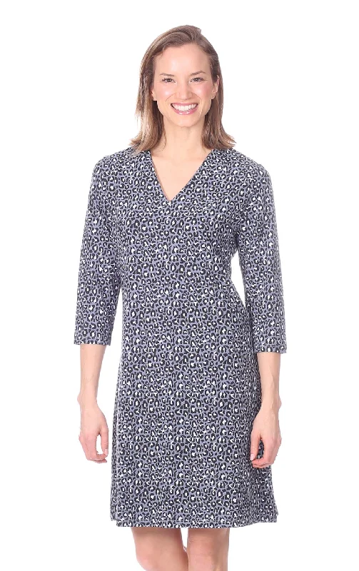 Clearance Event Maren Dress in Grey Leopard