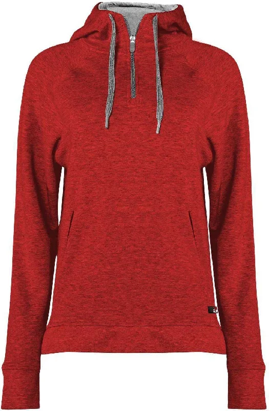 Final Markdown Badger Sport 1051 Fit Flex Ladies' Hoodie Zip - Red
