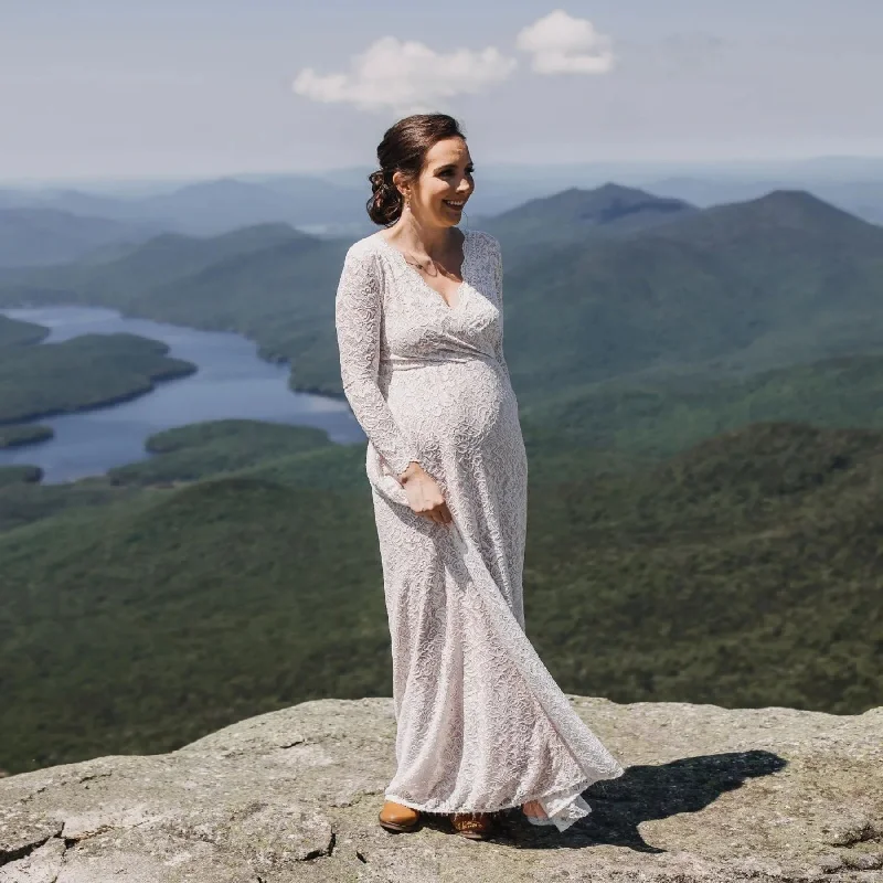 Bonus Savings Maternity Ivory Blush Dress #1258