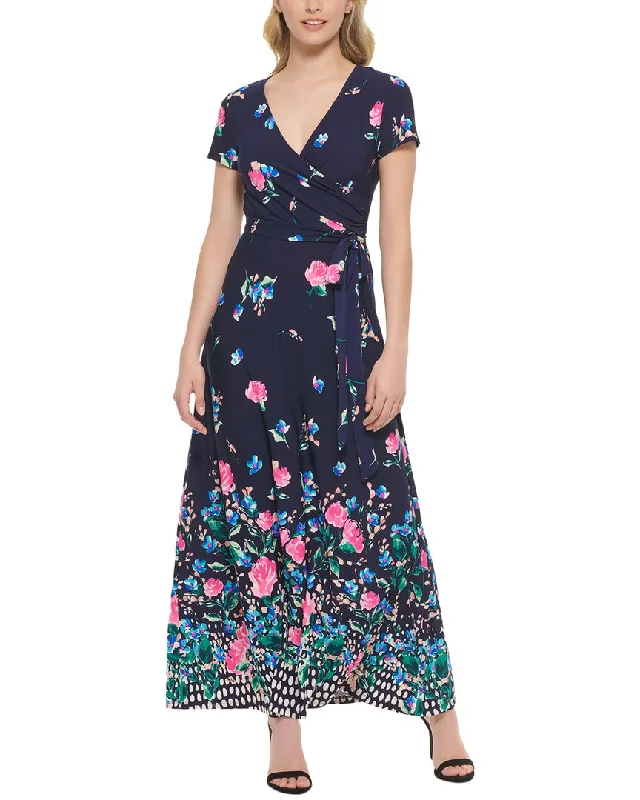Overstock Eliza J Printed Jersey Gown