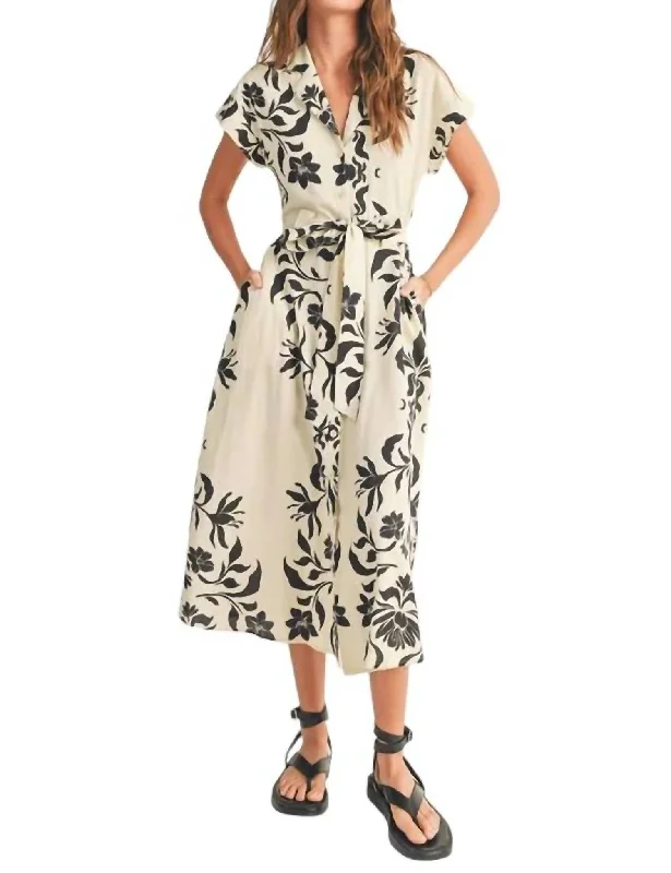 Lowest Prices Farah Button Down Dress In White/black