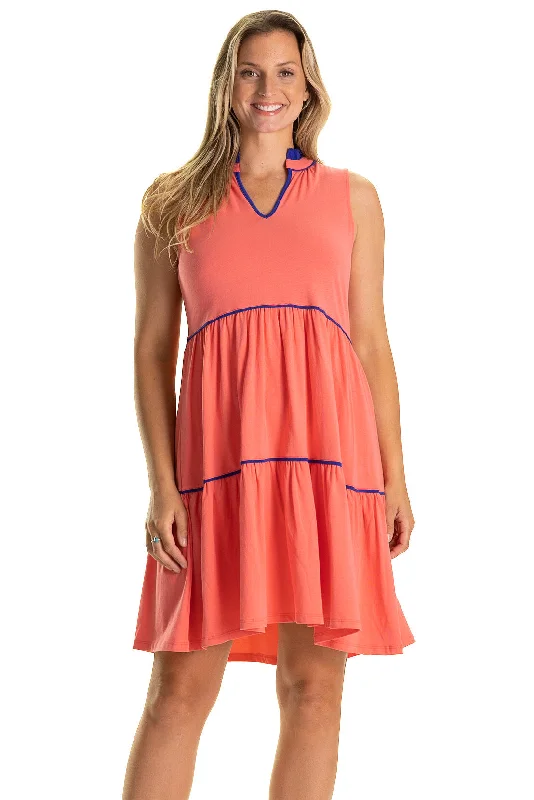 Act Now The Harriet Dress in Coral