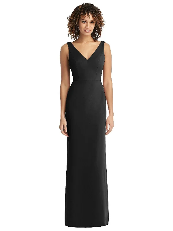 Anniversary Sale Sleeveless Tie Back Chiffon Trumpet Gown