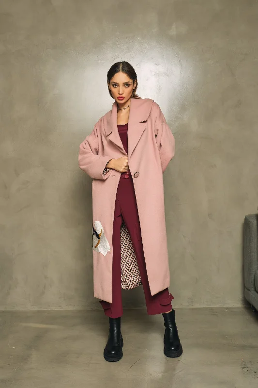 Online Only PINK LILY OVERSIZED COAT