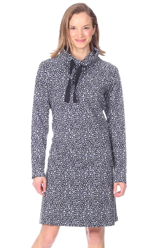Closeout Emmerson Dress in Grey Leopard
