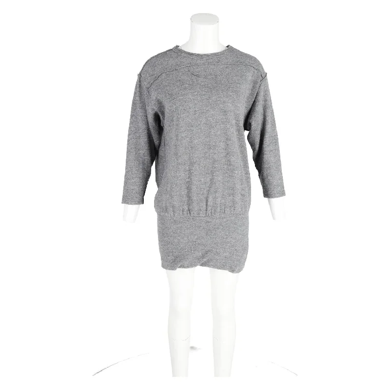 Unbeatable Prices Isabel Marant Quarter-Sleeve Mini Dress in Grey Wool