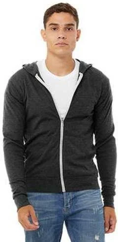 Flash Sale Bella + Canvas 3939 Unisex Triblend Full-Zip Lightweight Hoodie - Charcoal Black Triblend Flash Sale Bella + Canvas 3939 Unisex Triblend Full-Zip Lightweight Hoodie - Charcoal Black Triblend