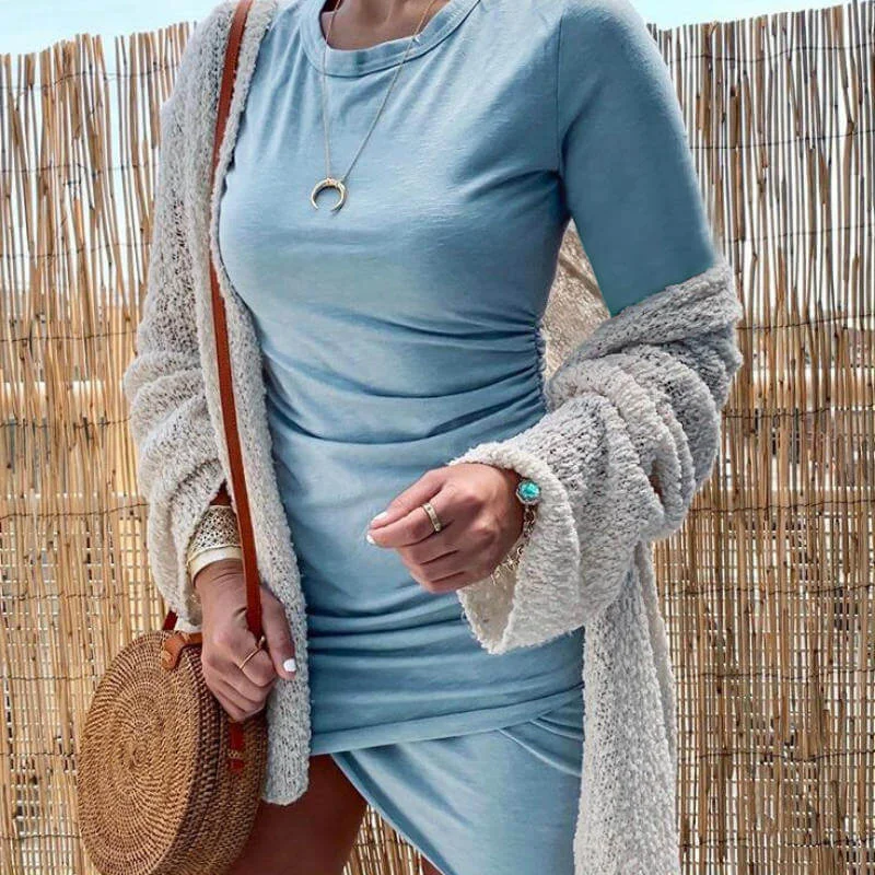 Final Clearance Crisscross Hem Short Dress