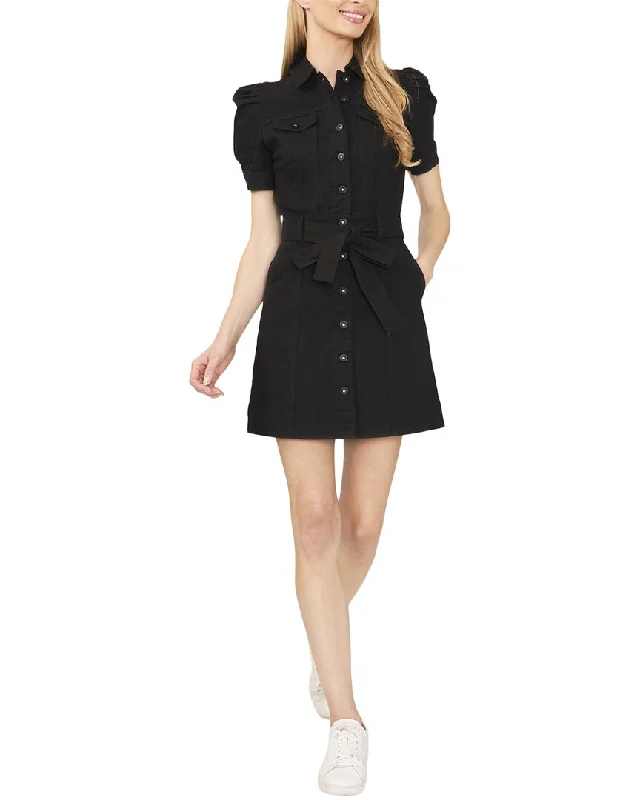 Bargain Prices Cece Puff Sleeve Button Front Denim Dress