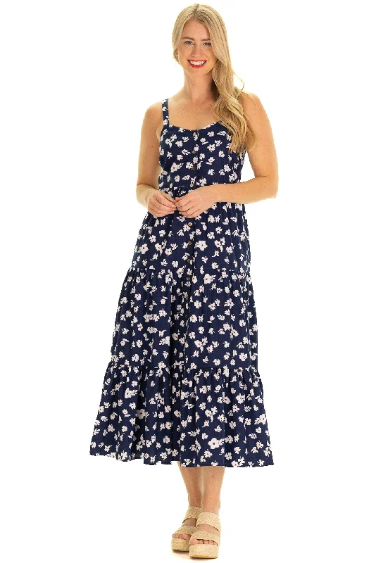 Price Drop The Duxbury Dress in Navy Floral