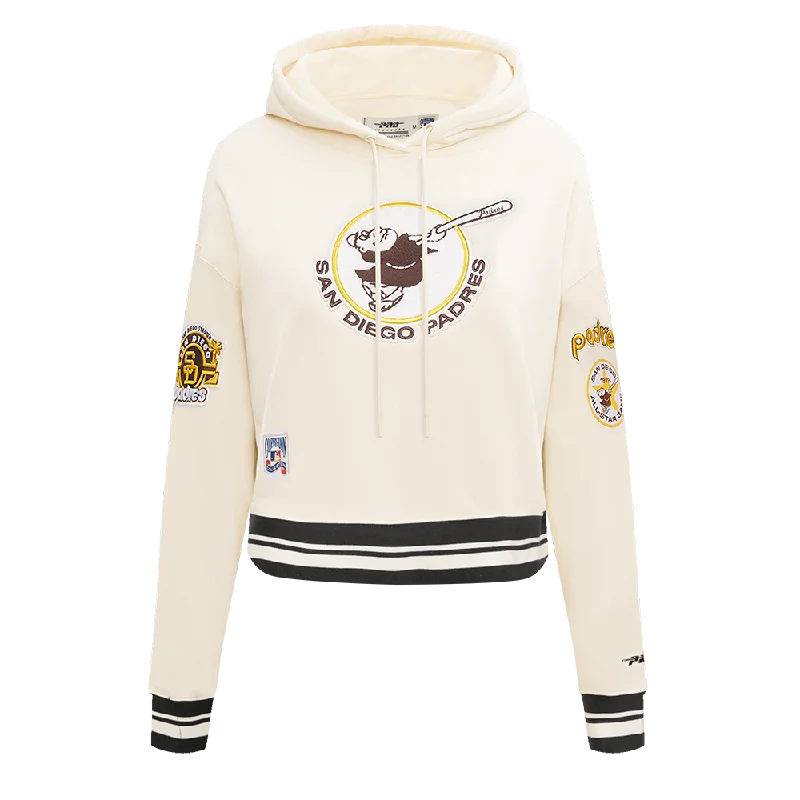 Savings Spectacular SUDADERA CON GORRO MLB SAN DIEGO PADRES RETRO CLASSICS PARA MUJER Savings Spectacular SUDADERA CON GORRO MLB SAN DIEGO PADRES RETRO CLASSICS PARA MUJER