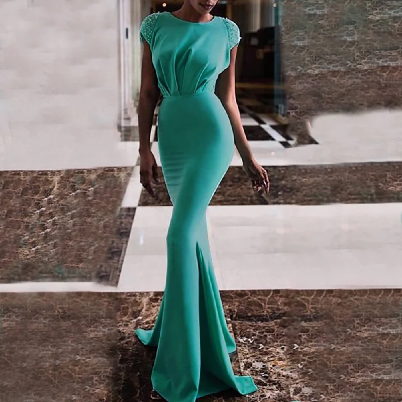 Bonus Savings Empire Waist Cut Out Mermaid Dress