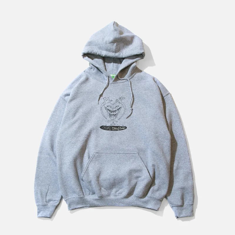 Discount Mania Frog Temper Hoodie - Athletic Grey