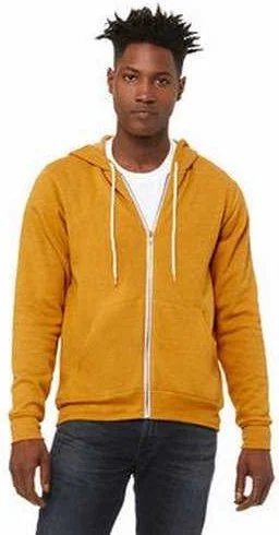 Best Bargains Bella + Canvas 3739 Unisex Poly-Cotton Fleece Full-Zip Hooded Sweatshirt - Heather Mustard Best Bargains Bella + Canvas 3739 Unisex Poly-Cotton Fleece Full-Zip Hooded Sweatshirt - Heather Mustard
