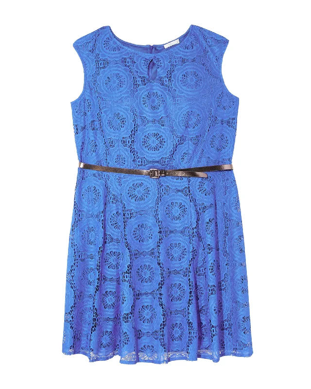 Mega Sale Lucy Lace Fit and Flare Dress | Royal Blue