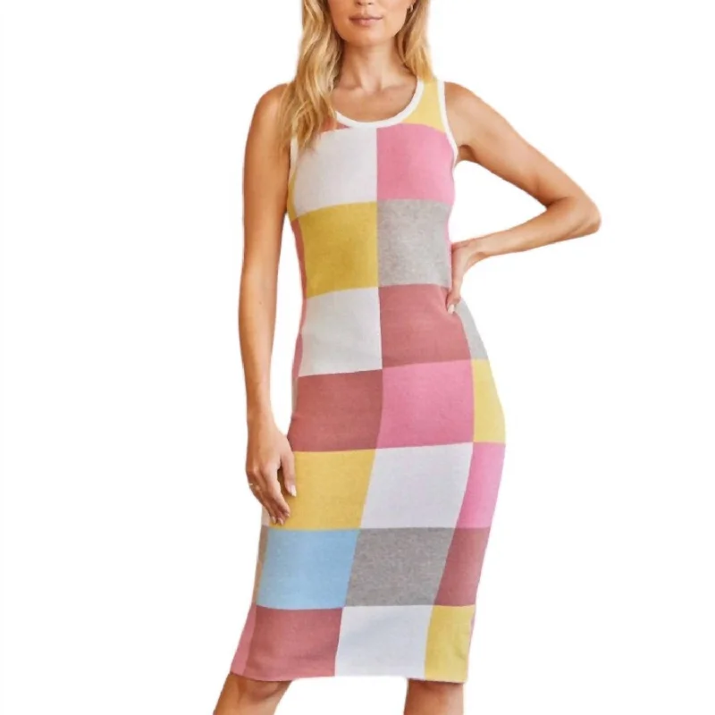 Price Buster Colorblock Dress In Multicolor