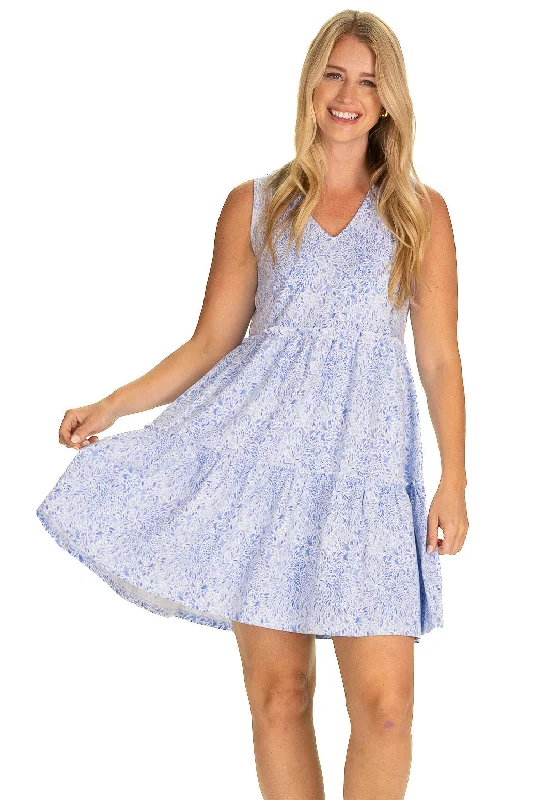 Year-End Clearance The Goldie Dress in Hydrangea Petal
