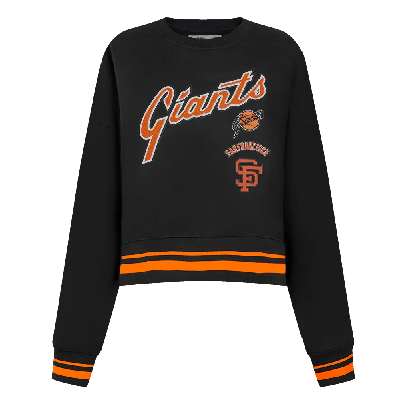 Steals and Deals SUDADERA DE CUELLO REDONDO MLB SAN FRANCISCO GIANTS RETRO CLASSICS PARA MUJER Steals and Deals SUDADERA DE CUELLO REDONDO MLB SAN FRANCISCO GIANTS RETRO CLASSICS PARA MUJER
