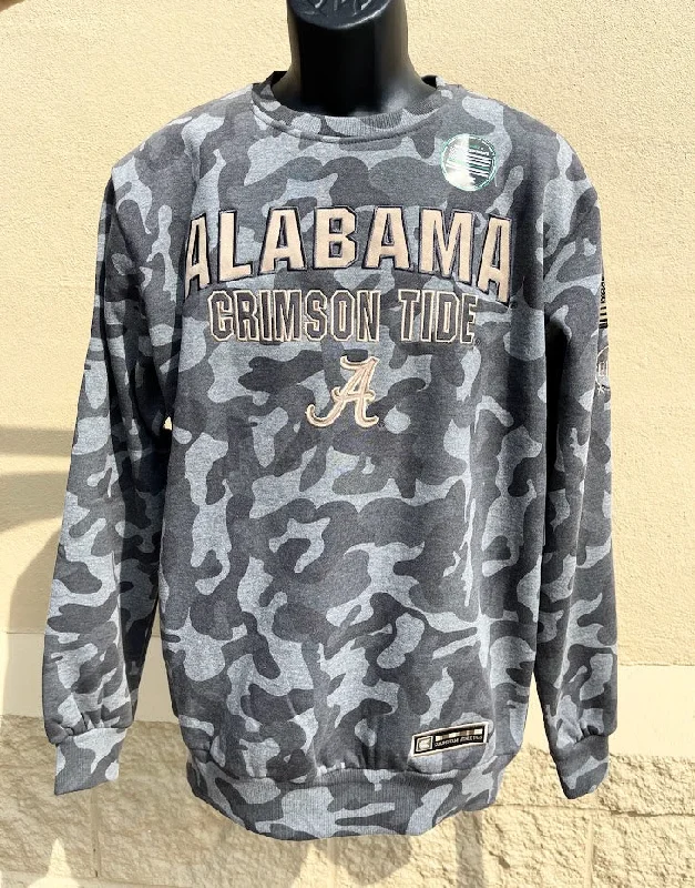 Special Discount Men's Colosseum OTFC11326-AL Alabama Coyote Crew Neck Sweatshirt Heather Combo