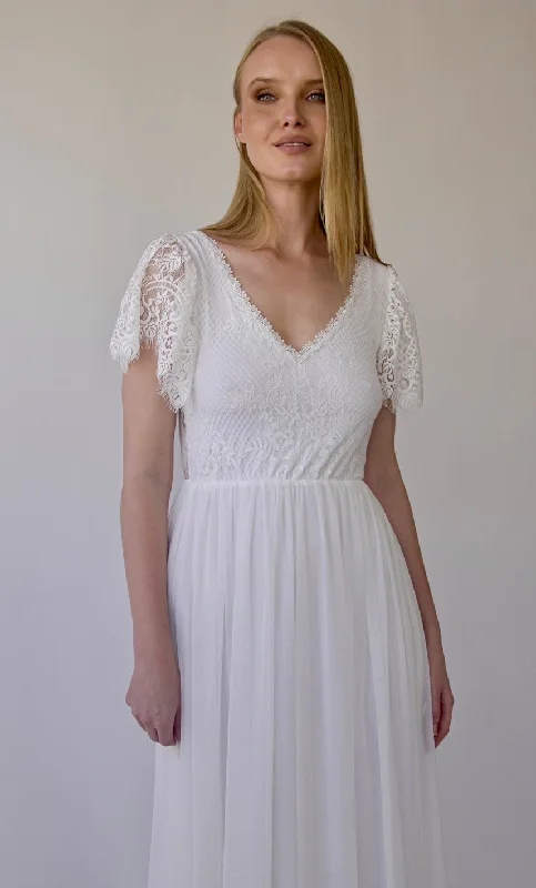 Deal Frenzy Flutter Sleeves dress, #1386
